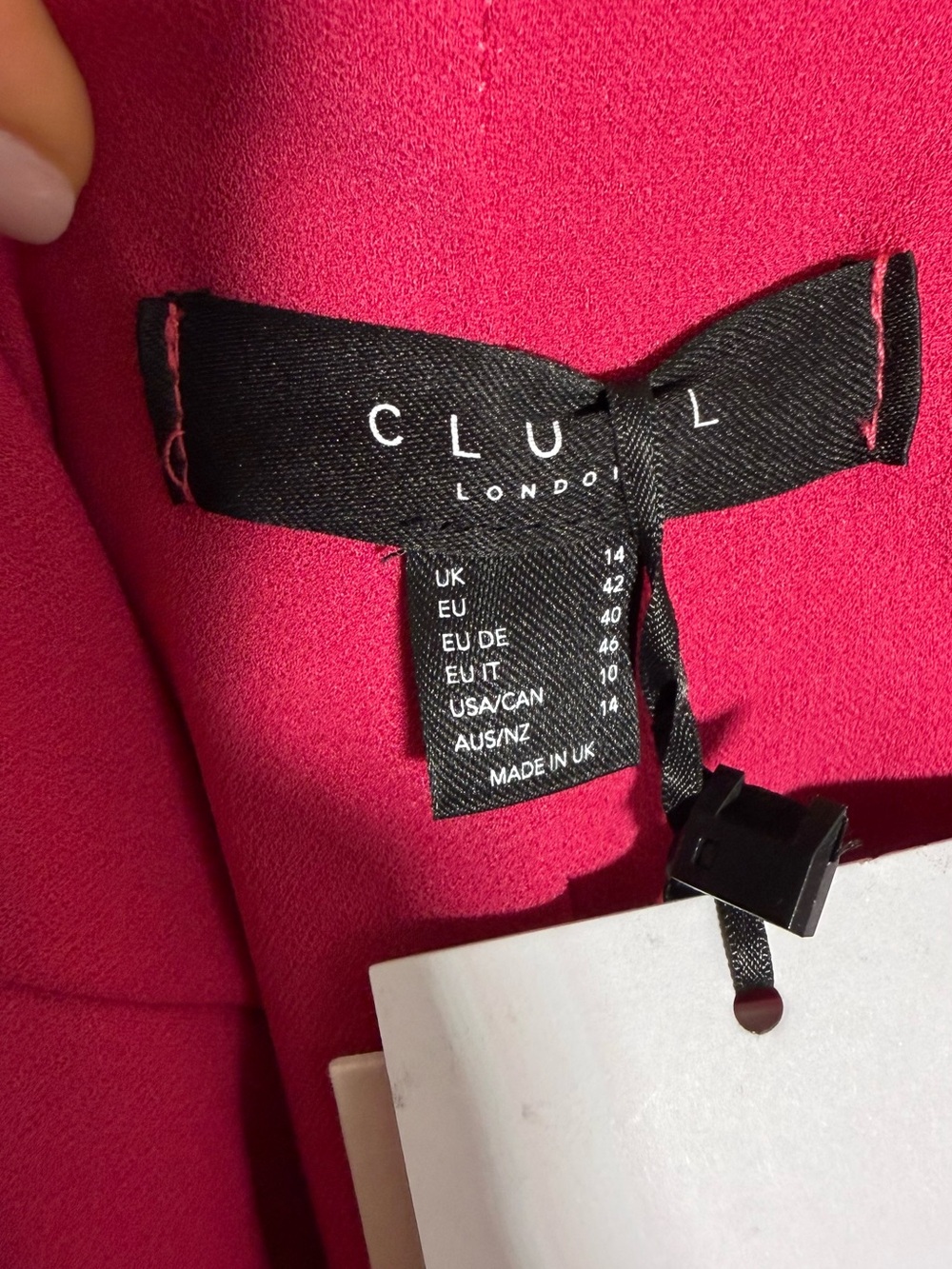 Club L London CORNELIA Hot Pink Strapless Maxi Dress With Oversized Bow NWT 10 - Picture 4 of 6